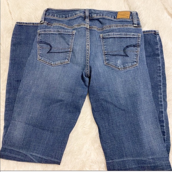 (american eagle) denim straight low rise medium wash jeans - Picture 7 of 8
